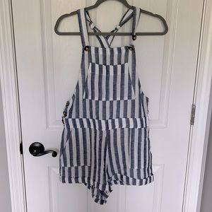 Blue and white MuMu brand summer romper. Size XS.